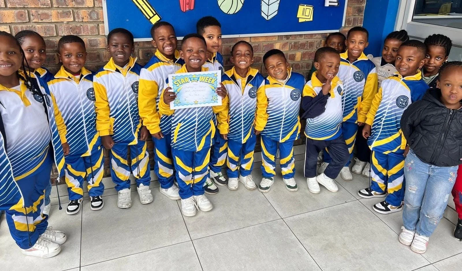 St Patrick’s learners celebrating a class achievement together